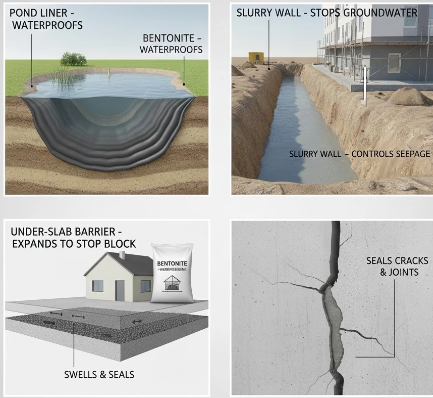 Manfaat dan Kegunaan Bentonite sebagai Waterproofing & Stopper Tanah
