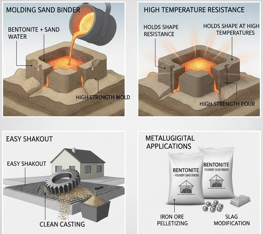 Manfaat dan Kegunaan Bentonite untuk Foundry Sand Pengecoran Logam