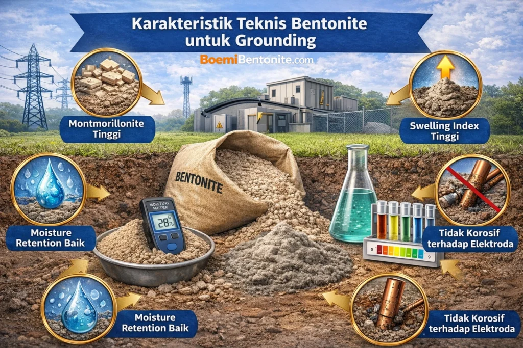 Karakteristik Teknis Bentonite untuk Grounding
